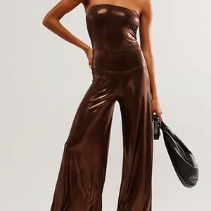 Norma Kamali Strapless Elephant Jumpsuit XS Copper